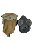 WW2 British Lightweight Respirator Bag and Respirator Dated 1944