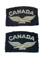 WW2 Canadian RCAF CANADA Other Ranks Nationality Titles Insignia Pair