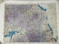 WW2 British RAF The Border Map 23" X 32 1/2"