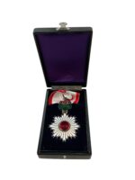 WW2 Japanese Order of the Rising Sun 3rd Class Full Size With Neck Ribbon In Case