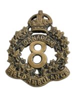 WW1 Canadian CEF 8th Field Ambulance Cap Badge WW1 Canadian CEF 8th Field Ambulance Cap Badge