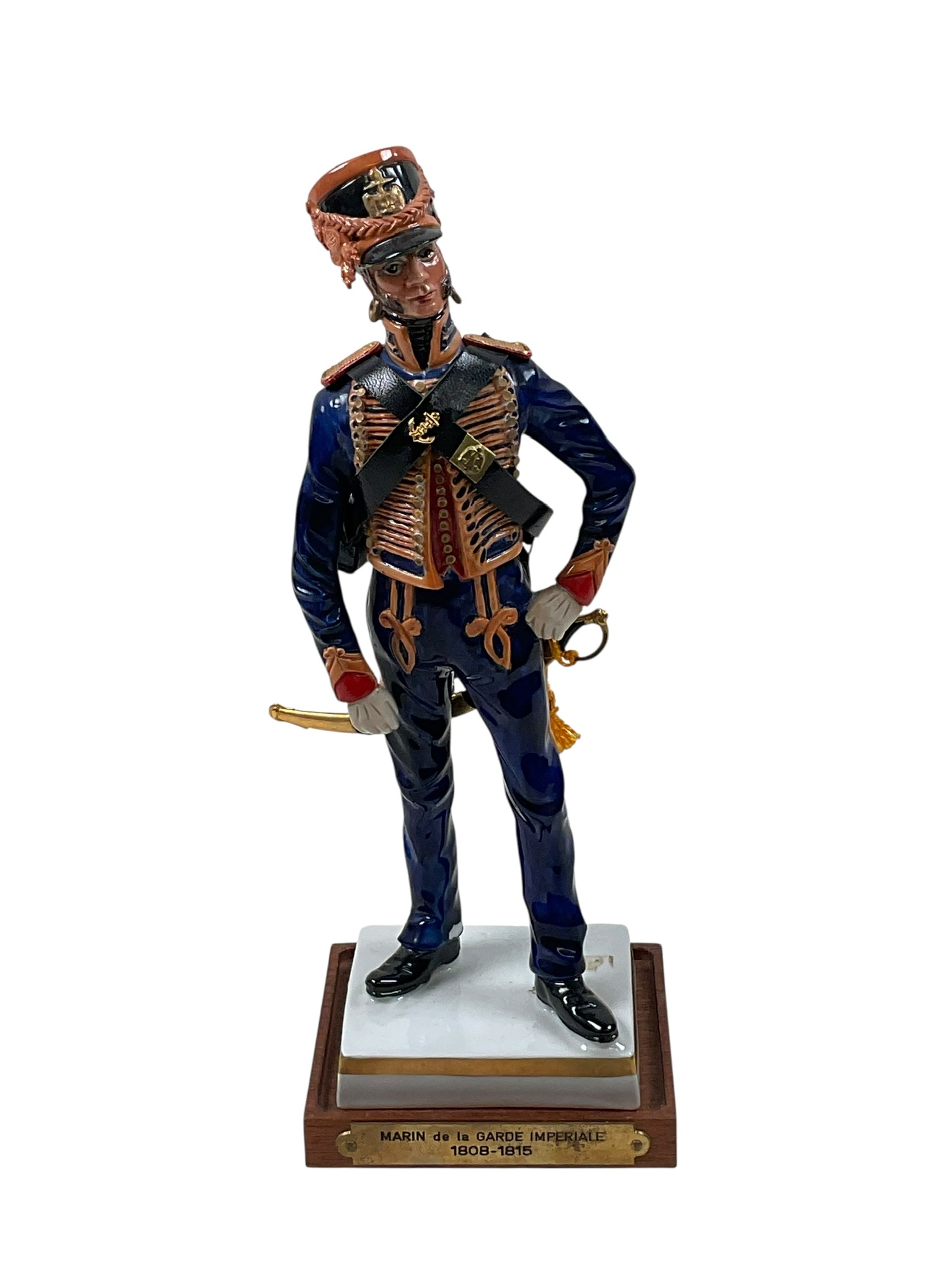 First French Empire Marin de la Garde Impériale 1808–1815 Porcelain Figurine Maker Adrien Van Gerdinge 11" First French Empire Marin de la Garde Impériale 1808–1815 Porcelain Figurine Maker Adrien Van Gerdinge 11"