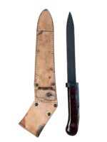 Czech Army VZ-58 Bayonet With Leather Scabbard Dated 1982 Czech Army VZ-58 Bayonet With Leather Scabbard Dated 1982