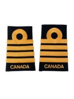 Canadian Forces RCN Navy Captain Rank Slip-Ons Insignia Pair Canadian Forces RCN Navy Captain Rank Slip-Ons Insignia Pair