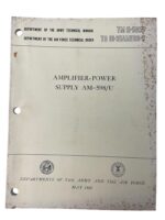 US Army Amplifier-Power Supply AM-598/U Used Softcover Reference Book