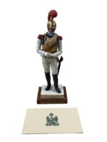 First French Empire Regiment de Carabiniers 1812 Porcelain Figurine Maker Adrien Van Gerdinge 11"