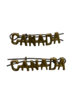 WW1 Canadian CEF CANADA Officer's Shoulder Titles Insignia Pair (1)