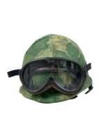 Canadian Forces M1 Steel Helmet With Woodland Cover and Goggles