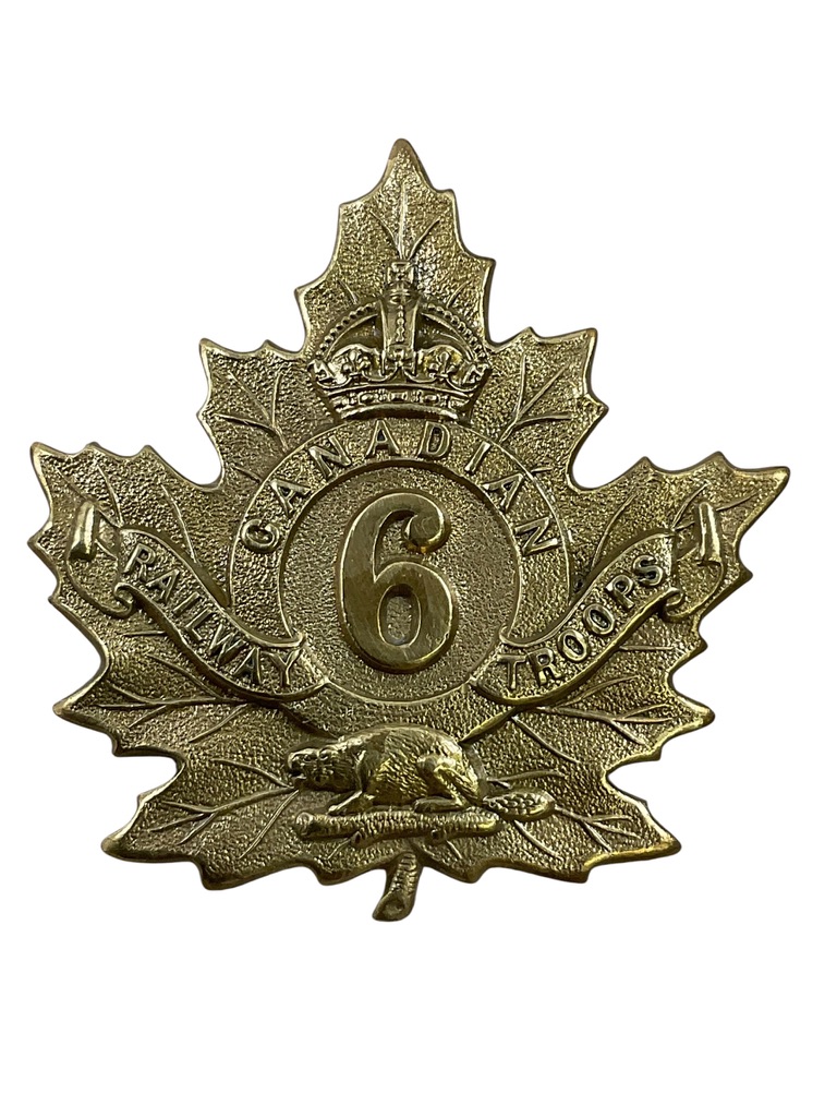 WW1 Canadian CEF 6th Railway Troops Cap Badge WW1 Canadian CEF 6th Railway Troops Cap Badge