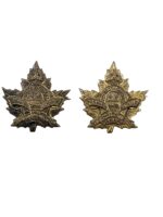 WW1 Canadian CEF 2nd Quebec Regiment Officer's Collars Insignia Pair