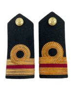 WW2 Canadian RCN Navy Medical/Dental Lieutenant Officer's Shoulder Boards Insignia Pair
