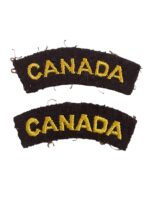 WW2 Canadian Women's Army Service Corps CWAC CANADA Shoulder Titles Insignia Pair