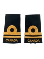 Canadian Forces RCN Navy Sub-Lieutenant Rank Slip-Ons Insignia Pair Canadian Forces RCN Navy Sub-Lieutenant Rank Slip-Ons Insignia Pair