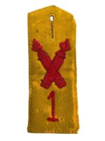 WW1 Imperial German Foot Artillery No 1 Shoulder Board Insignia Single WW1 Imperial German Foot Artillery No 1 Shoulder Board Insignia Single