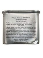 US Army Food Packet Survival General Purpose Ration Tin With Contents