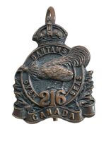 WW1 Canadian CEF 216th Battalion Collar Insignia Single WW1 Canadian CEF 216th Battalion Collar Insignia Single