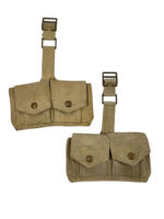 WW2 Canadian P37 Ammo Pouches Pair C Broad Arrowed WW2 Canadian P37 Ammo Pouches Pair C Broad Arrowed