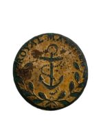 British RN Navy Officer's War of 1812 1/2" Button Turner and Dixon