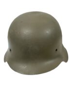 WW2 German M42 Single Decal SS Steel Helmet Lot No 4554 RESTORED FAKE