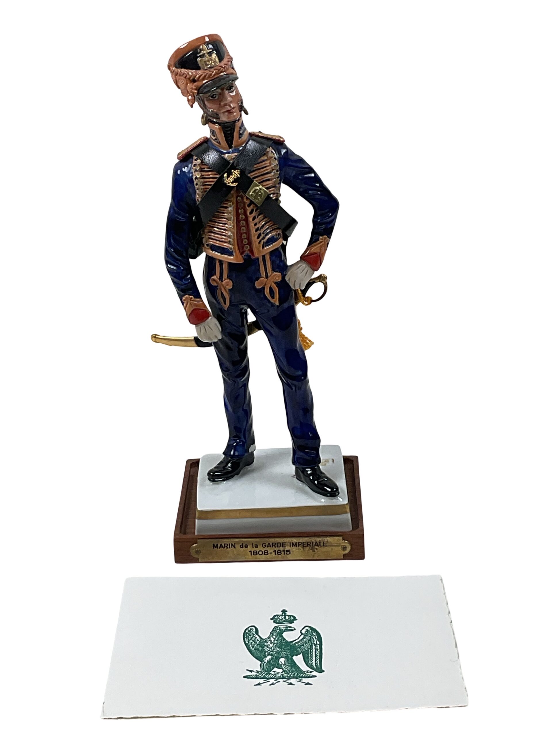 First French Empire Marin de la Garde Impériale 1808–1815 Porcelain Figurine Maker Adrien Van Gerdinge 11" First French Empire Marin de la Garde Impériale 1808–1815 Porcelain Figurine Maker Adrien Van Gerdinge 11"