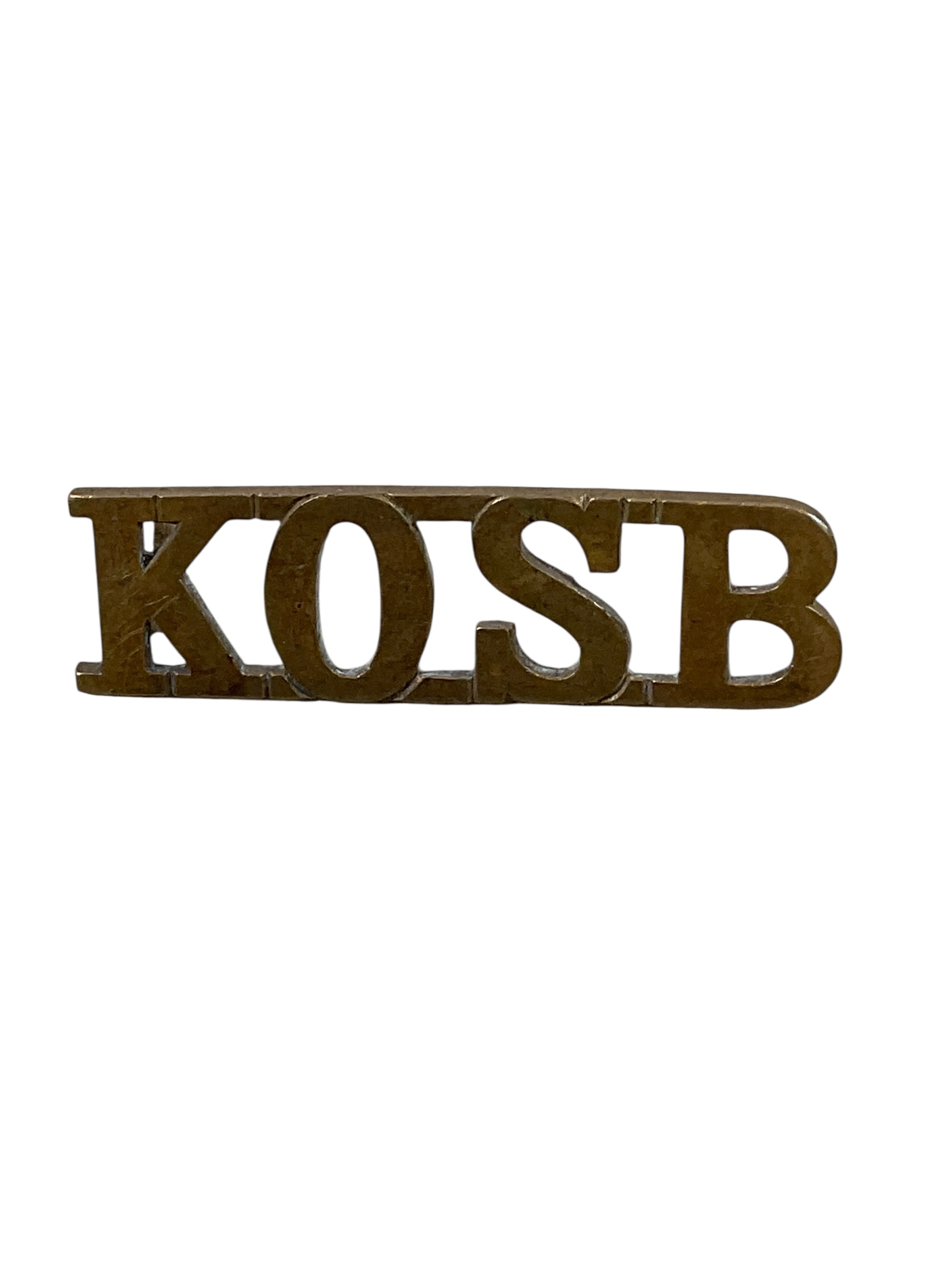 WW1 British BEF King's Own Scottish Borderers KOSB Shoulder Title Insignia Single WW1 British BEF King's Own Scottish Borderers KOSB Shoulder Title Insignia Single