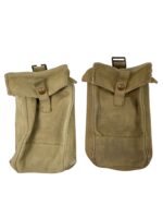 WW2 Canadian Army P37 Small Basic Pouches C Broad Arrowed Pair WW2 Canadian Army P37 Small Basic Pouches C Broad Arrowed Pair