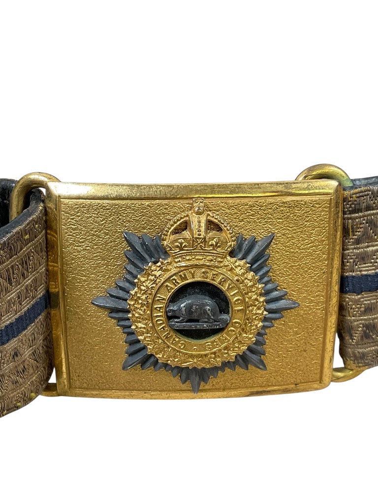 Canadian Army Service Corps CASC Officer's Cross Belt and Waist Belt Canadian Army Service Corps CASC Officer's Cross Belt and Waist Belt