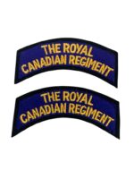 WW2 Canadian The Royal Canadian Regiment Shoulder Titles Insignia Pair British Made WW2 Canadian The Royal Canadian Regiment Shoulder Titles Insignia Pair British Made
