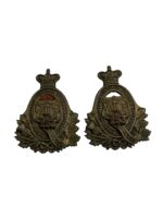 WW1 Canadian CEF 253rd Queen's University Highland Battalion Collars Insignia Pair WW1 Canadian CEF 253rd Queen's University Highland Battalion Collars Insignia Pair