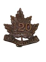 WW1 Canadian CEF 120th Battalion Collar Insignia Single (2) WW1 Canadian CEF 120th Battalion Collar Insignia Single (2)