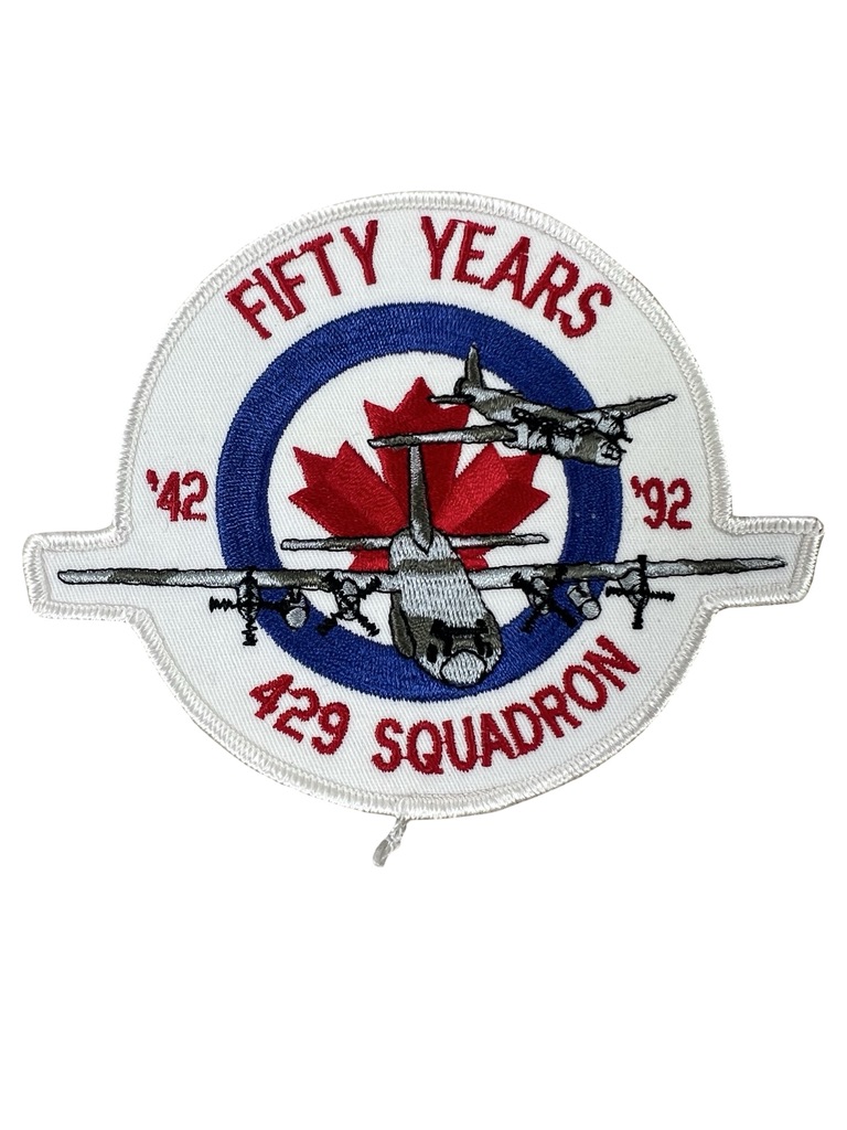 Canadian Forces RCAF 429 Squadron Fifty Years Squadron Crest Patch Vintage Canadian Forces RCAF 429 Squadron Fifty Years Squadron Crest Patch Vintage