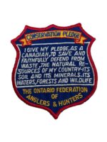 Canadian The Ontario Federation of Anglers and Hunters Inc Conservation Plegde Patch