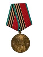 Russian Soviet 40 Years of Victory in the Great Patriotic War 1941-1945 Jubilee Medal Full Size Russian Soviet 40 Years of Victory in the Great Patriotic War 1941-1945 Jubilee Medal Full Size