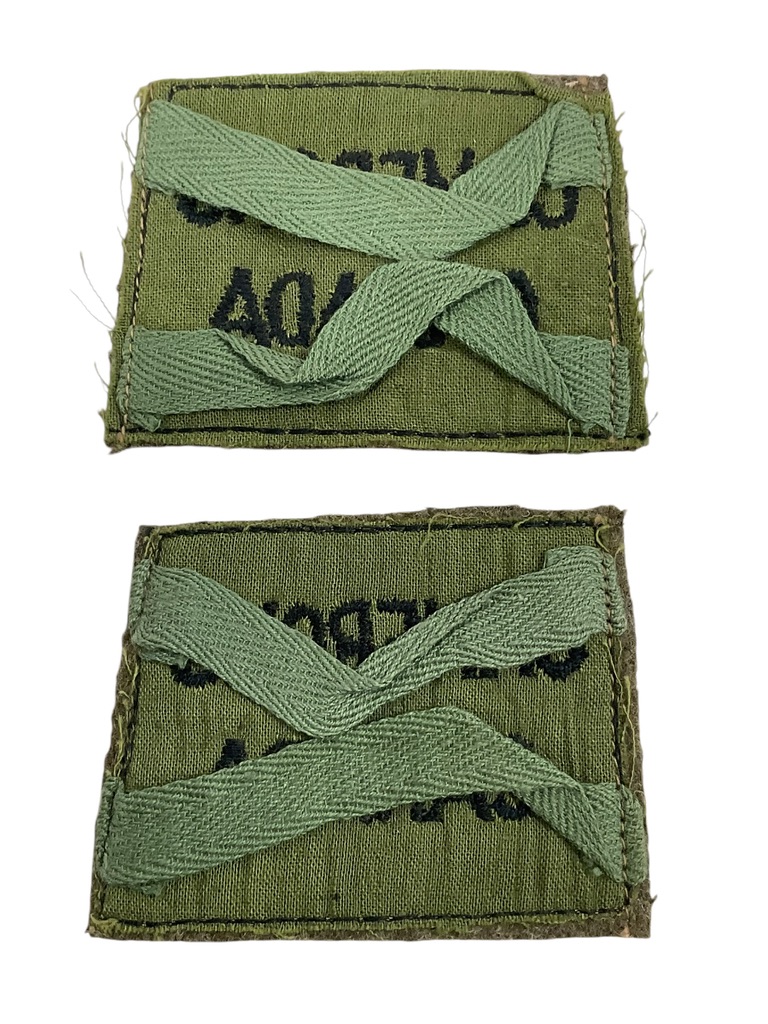 WW2 Canadian Camerons Highlanders Canada Battledress Slip-Ons Insignia Pair WW2 Canadian Camerons Highlanders Canada Battledress Slip-Ons Insignia Pair