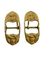British Canadian Lion Head Sword Sling Buckles British Canadian Lion Head Sword Sling Buckles