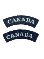 Canadian RCAF CANADA Shoulder Titles Insignia Pair