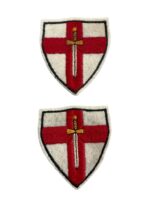 WW2 British First Army 2nd AGRA Formation Patches Pair