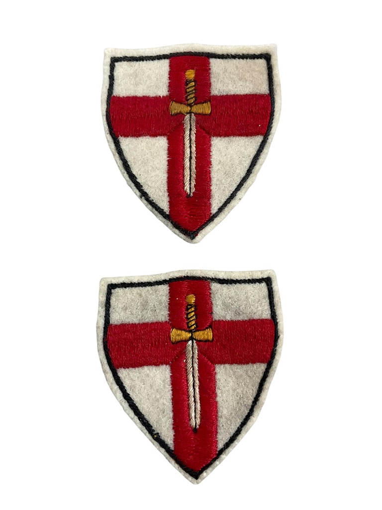 WW2 British First Army 2nd AGRA Formation Patches Pair WW2 British First Army 2nd AGRA Formation Patches Pair