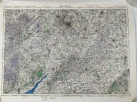 WW2 British RAF Midlands South Map 23" X 32 1/2"
