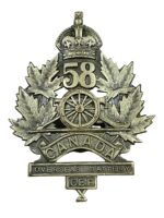 WW1 Canadian CEF 58th Battalion Cap Badge