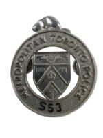 Canadian Metropolitan Toronto Police Sergeant No S53 1957 Pattern Cap Badge Canadian Metropolitan Toronto Police Sergeant No S53 1957 Pattern Cap Badge