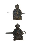 WW1 Canadian CEF 124th Battalion Collars Insignia Pair