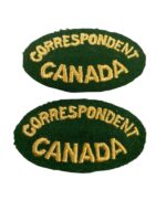 Canadian Army Correspondent Canada Shoulder Titles Insignia Pair