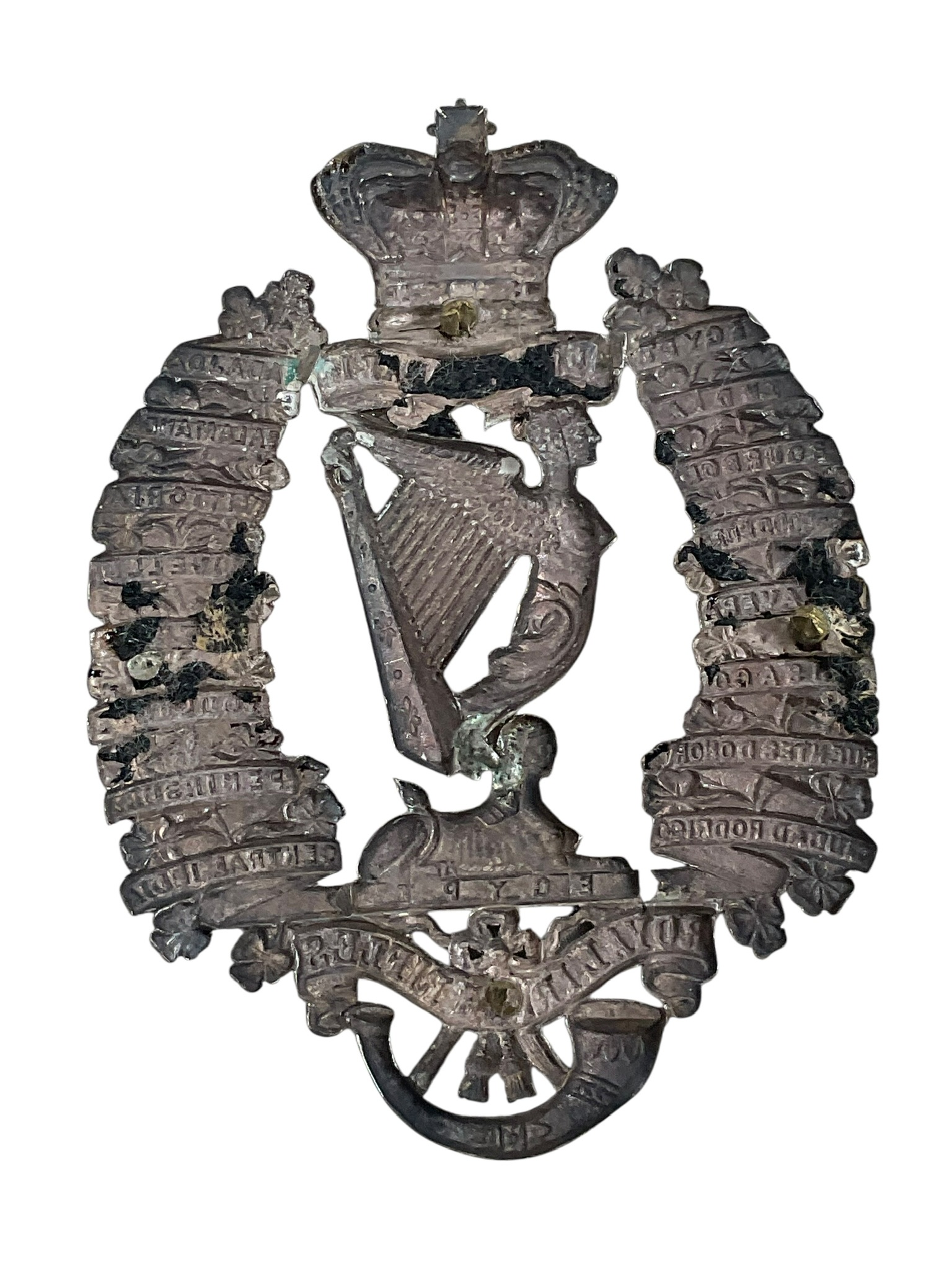 Royal Irish Rifles Victorian Cross Belt Plate Royal Irish Rifles Victorian Cross Belt Plate