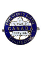 WW1 Canadian CEF Pay and Record Officer War Service Civilian Staff Lapel Badge WW1 Canadian CEF Pay and Record Officer War Service Civilian Staff Lapel Badge