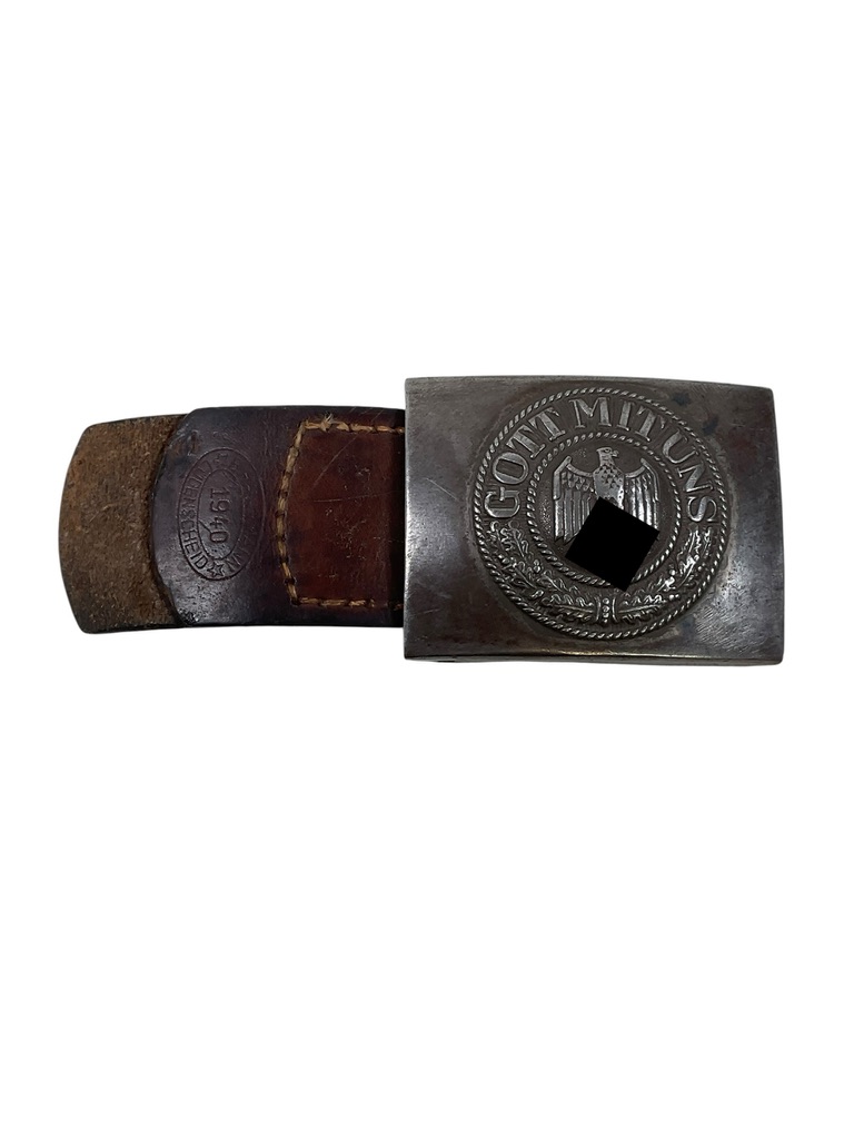 WW2 German Army Belt and Buckle Dated 1940 Maker B. Haarmann WW2 German Army Belt and Buckle Dated 1940 Maker B. Haarmann