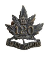WW1 Canadian CEF 120th Battalion Cap Badge British Made