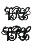Canadian Victoria Rifles of Canada Collars Insignia Pair Canadian Victoria Rifles of Canada Collars Insignia Pair