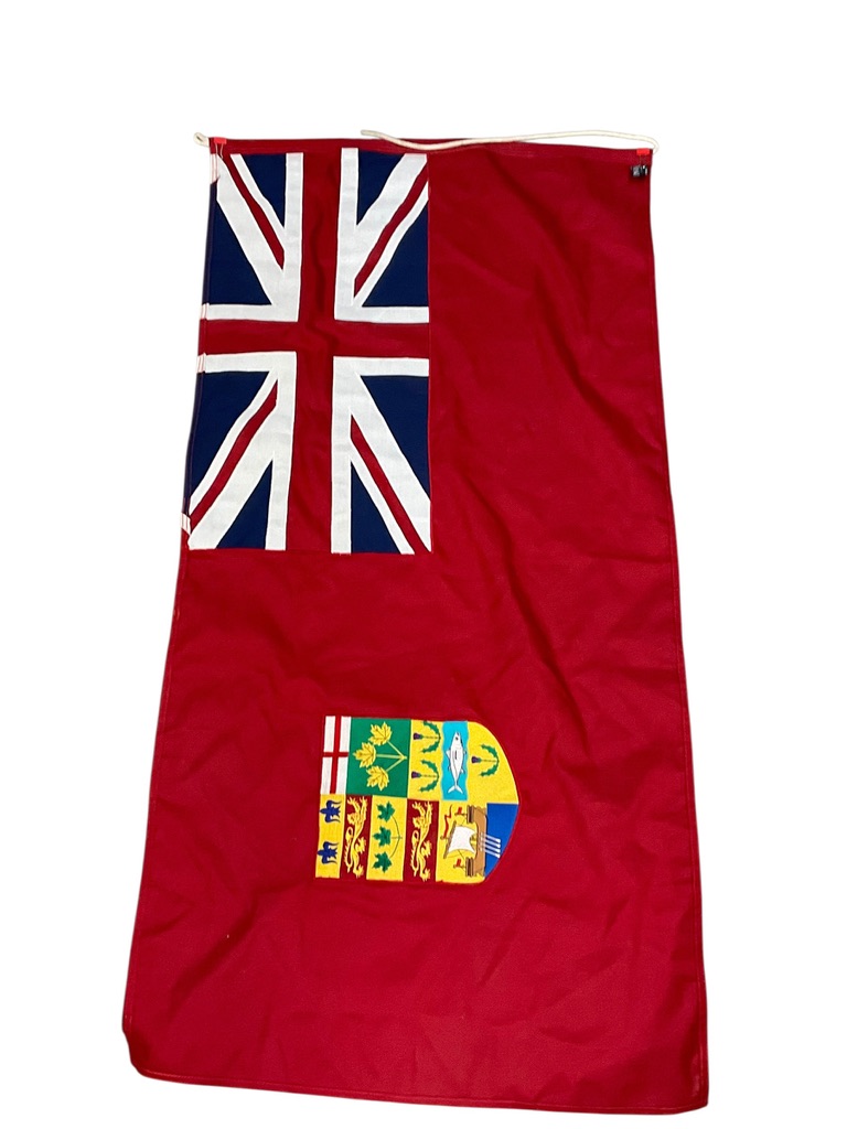 Canadian Flag With 4 Provinces Embroidered Modern 26 1/2" X 54" Canadian Flag With 4 Provinces Embroidered Modern 26 1/2" X 54"