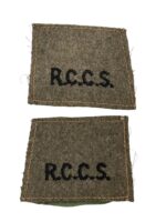 WW2 Royal Canadian Corps of Signals RCCS Battledress Slip-Ons Insignia Pair WW2 Royal Canadian Corps of Signals RCCS Battledress Slip-Ons Insignia Pair